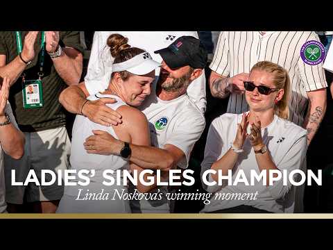 Heartwarming scenes as Linda Noskova celebrates! | Championship Winning Moment | Wimbledon 2026
