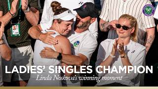 Heartwarming scenes as Linda Noskova celebrates! | Championship Winning Moment | Wimbledon 2026