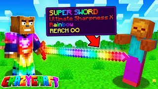 Creating SUPER SWORD In Minecraft Crazy Craft