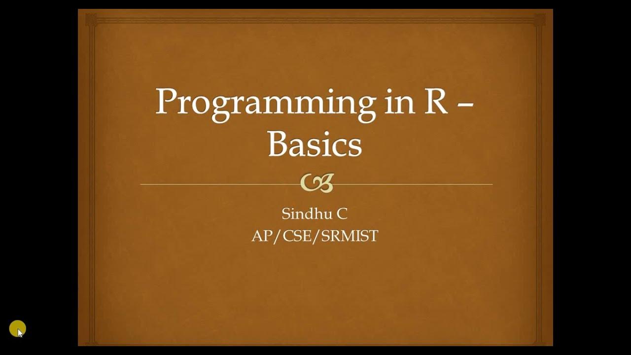 Basic Commands in R - Part 1 - YouTube