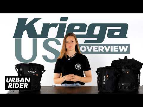 Video thumbnail: "KRIEGA US Drypack | Range Overview" — hands-on review by Urban Rider on YouTube