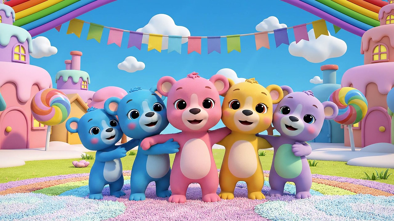Five Little Bears Hug Hug Hug | Sweet Animal Song & Counting for Kids ...
