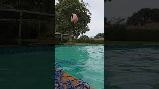 Pool tramp tricks | double front flip