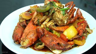 ปูทะเลผัดน้ำพริกเผาแม่ประนอม Stir-Fried Crab with Thai Chilli Paste