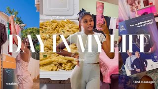 Spend 24 Hours With Me At Home: Washing, Bob &’ Brad Hand Massager, Shrimp Pasta | *very Realistic*