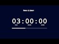 3 Hour Timer Midnight Aesthetic No Music Countdown
