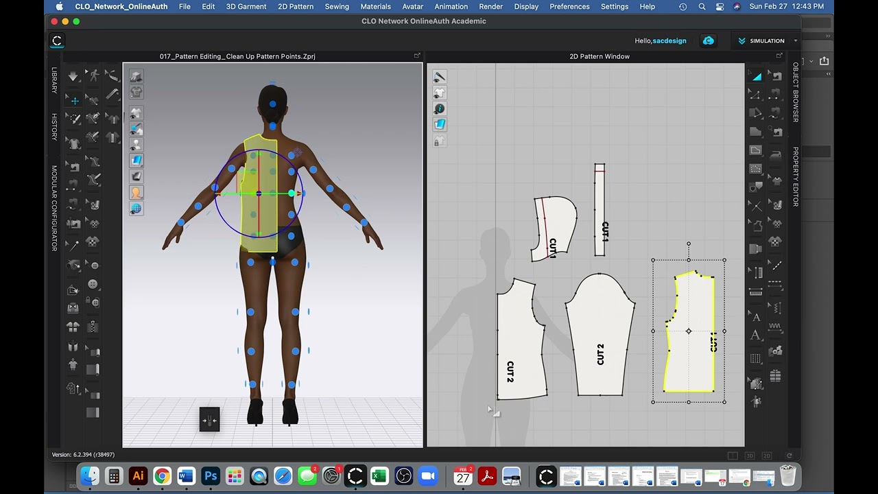 How to Arrange and Place Pattern Pieces on Avatar in CLO 3D
