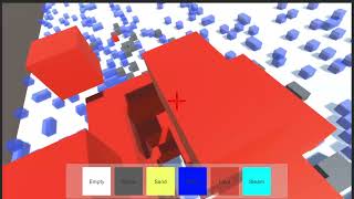 3D Falling Sand Cellular Automaton - (Mesh on CPU) Fast Parallel Calculations