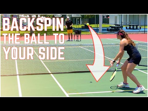 Teaching Karla How to Hit a Backspin Drop Shot Volley | Tennis Specialty Shot