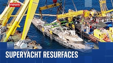 Sunken Bayesian superyacht emerges from seabed