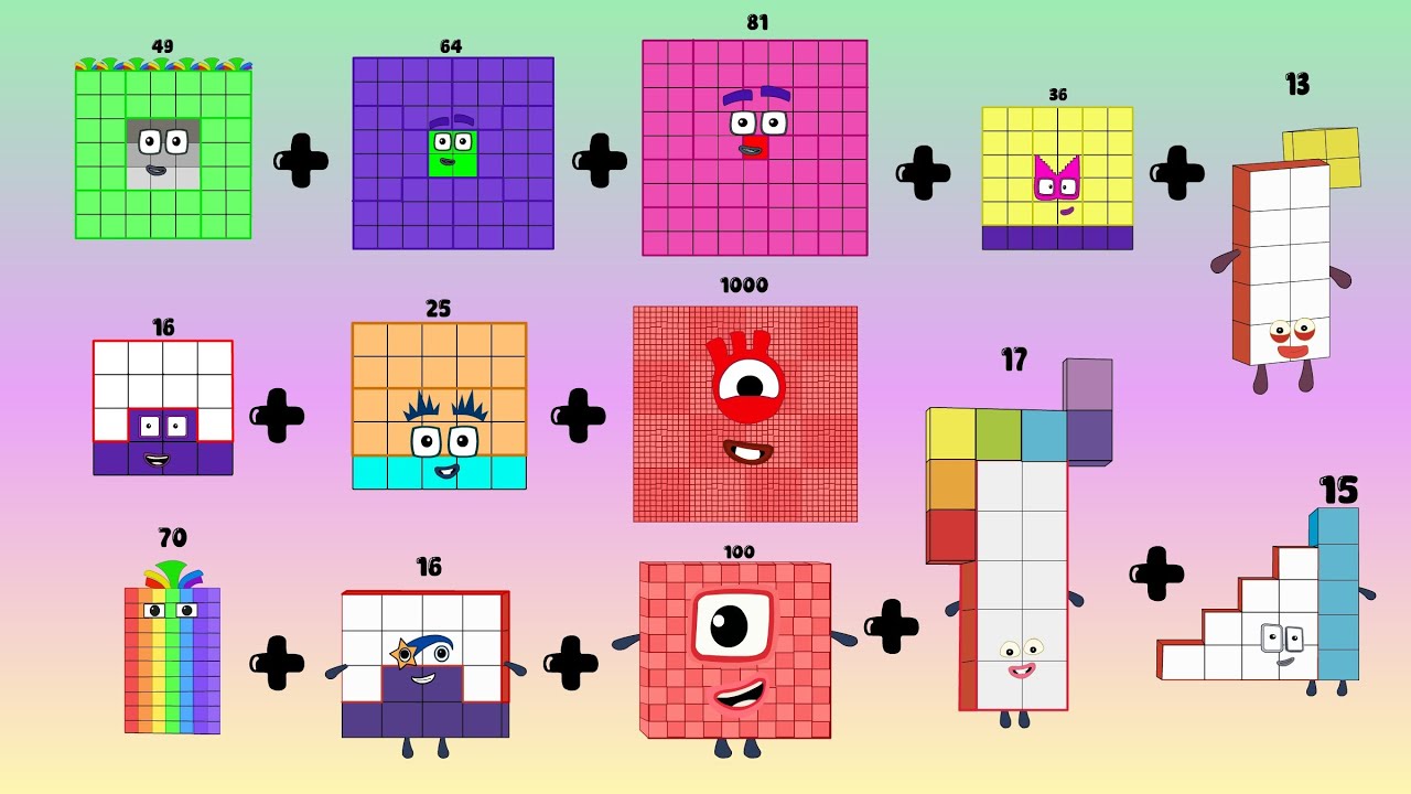 Numberblocks Square Number Surprise! Adding Big & Small | Kids Math Adventure" 2
