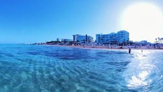 Protaras Sunrise Beach 2024 Interactive 360 Virtual Tour Video Walking In The Beautiful Sea.