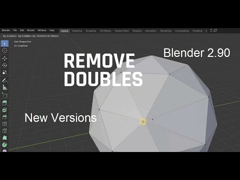 Blender Tip-How To REMOVE DOUBLES in Blender 2.90-Remove Double Vertices