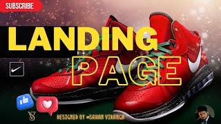 Nike shoes web site landing page  Design