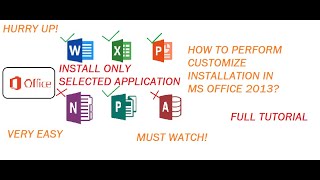 how to install only specific apps in ms office 2013 and 2016
