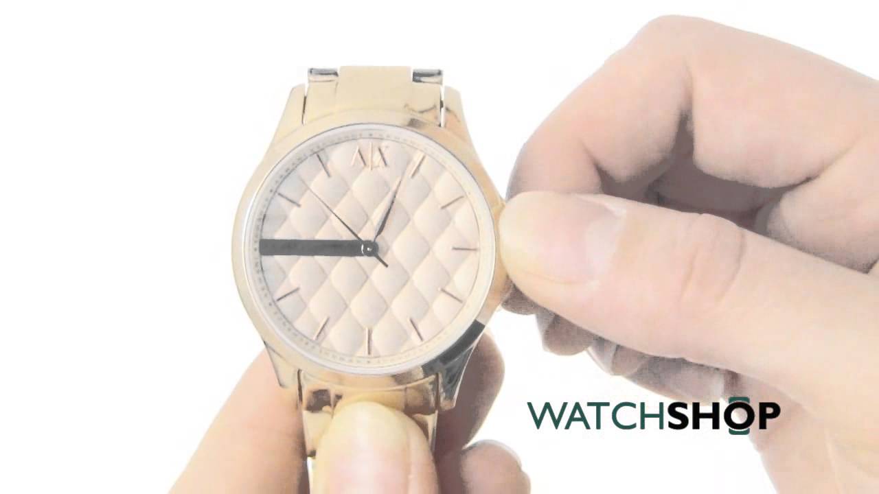 Armani Exchange Ladies' Lady Hampton Watch (AX5202) - YouTube