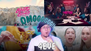 KPOP stan FIRST TIME REACTING to T-POP '4EVE' - TRICK OR TREAT, Booty Bomb, TEST ME & LIKE A BLING!