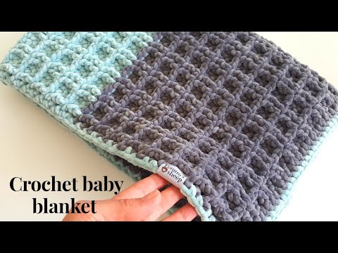 Waffle Stitch Crochet Baby Blanket - Affinity For Yarn