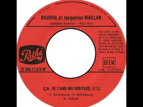 Bourvil — Bourvil & Jacqueline Maillan "Ça (Je t'aime moi non plus)" 1970 Pathé
