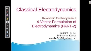 Lecture-R-6.2 4-Vector Formulation of Electrodynamics (PART-2)