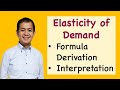 Elasticity of Demand | Formula Derivation | Interpretation