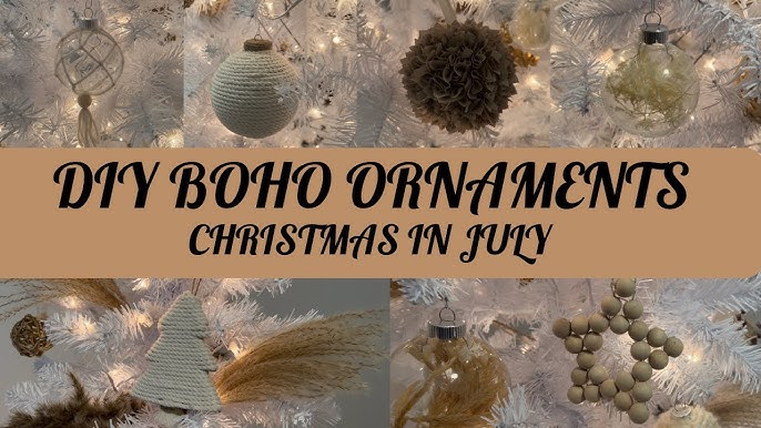 DIY Rustic Farmhouse Christmas Ornaments, Christmas In July