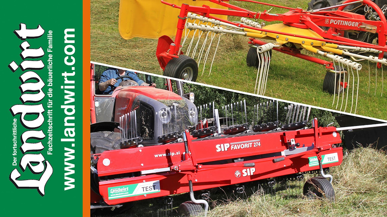 Heu wenden mit Bandrechen Daros D180 und Traktor Ferrari CROMO K60 Rev