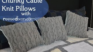 Make some cozy cable Knit Pillows