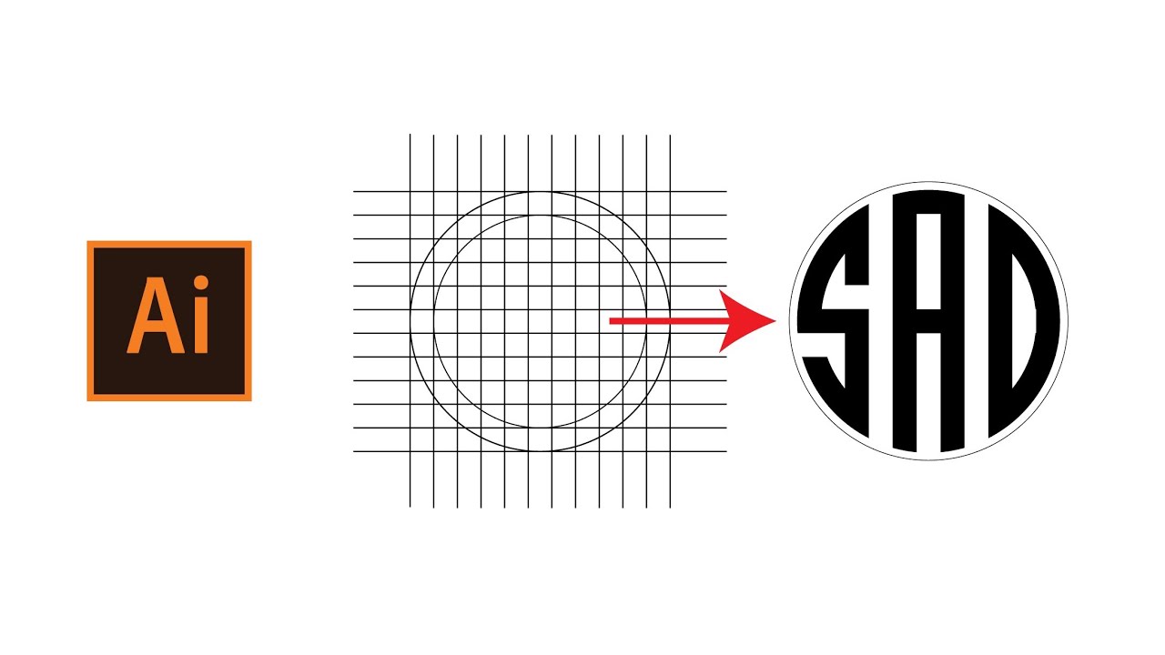 How To Create a Modern Logo Design with Grid in Illustrator - YouTube