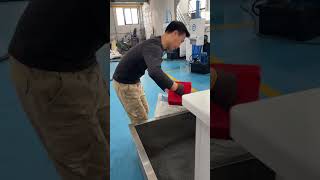 Two-stage plastic extrusion granulator type 120 #plastic #recycling #machine