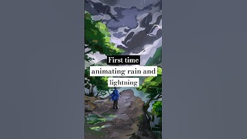 Trying to Animate Rain and Lightning ⛈ 🌱 #digitalart #animation #draw #procreate #painting #rain