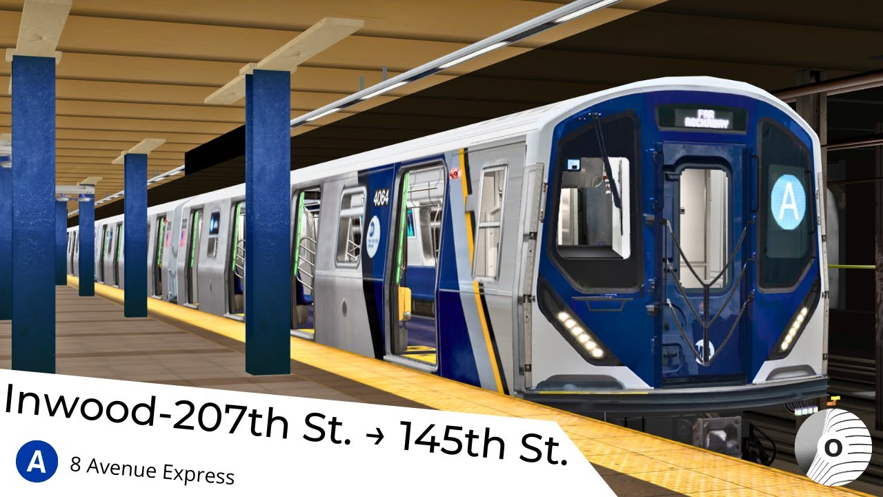 OpenBVE - INWOOD-207TH ST. to 145TH ST. (New York City Subway (A) Line)