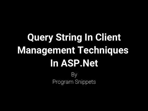 Query String In Client Side Management Techniques In ASP.Net