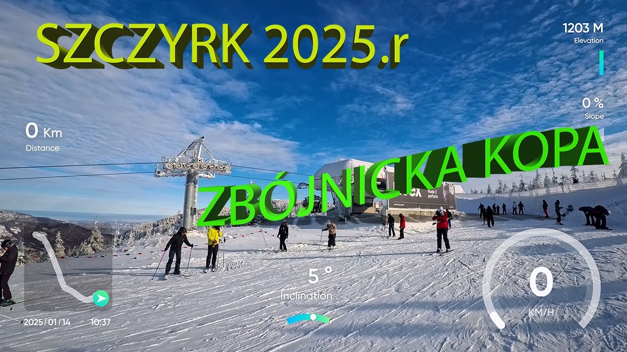Narty ⛷ Szczyrk Mountain Resort Zjazd Trasa Zbójnicka Kopa do Hala Skrzyczeńska 14.01.2025.r 4K UHD.