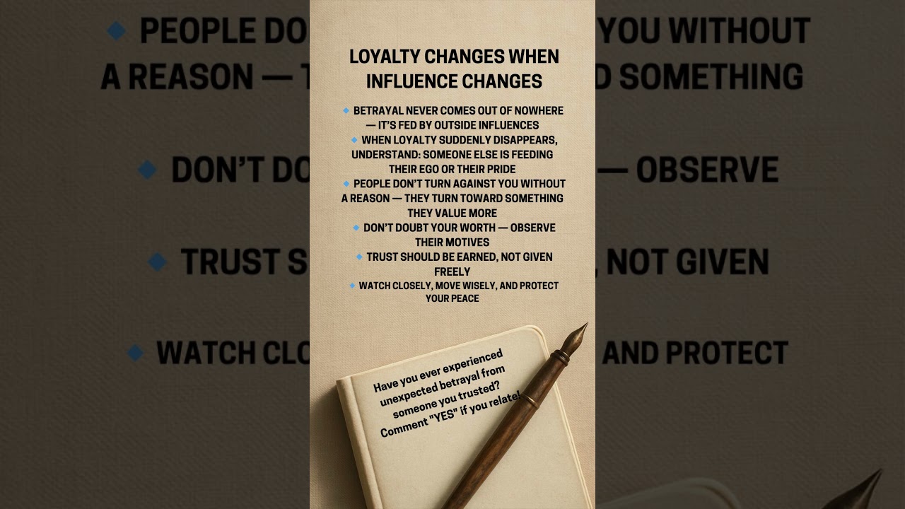 LOYALTY CHANGES WHEN INFLUENCE CHANGES 
