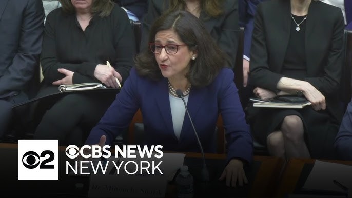 Columbia University President Testifies About Antisemitism As Students Protest On Main Lawn