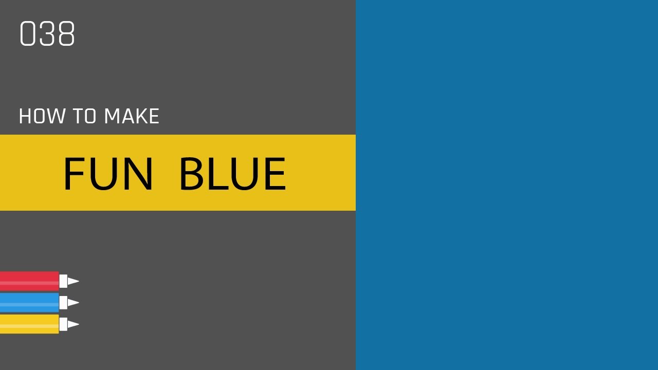 ANYSHADE 038. How to make FUN BLUE color for painting or interior. Color makeing.
