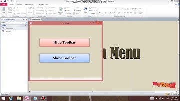 How to hide ribbon Ms Access