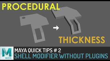 QuickTip 2 ShellModifier Without Plugins #maya3d #maya #modeling