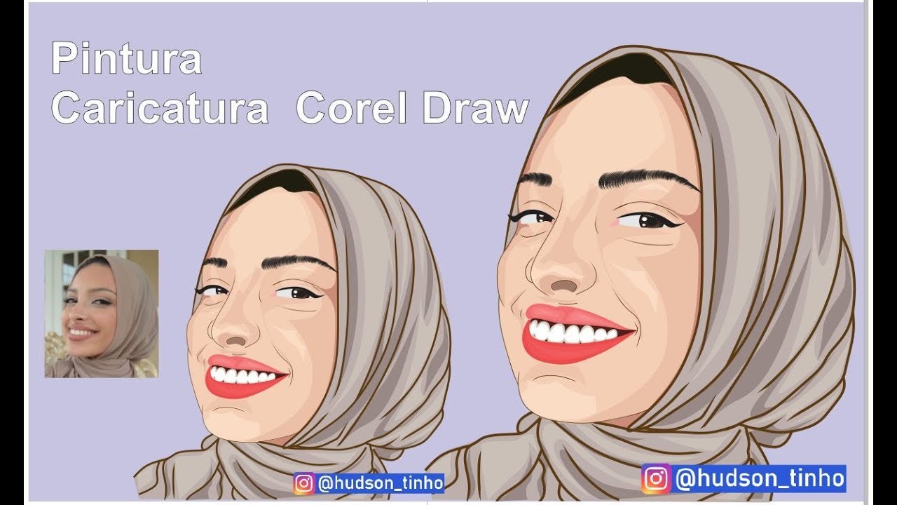 CURSO COREL DRAW COMO PINTAR PELE CARICATURA TUTORIAL