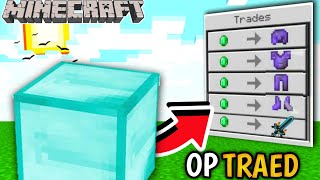 minecraft but block trade super op items 🤩🔥 || in hindi