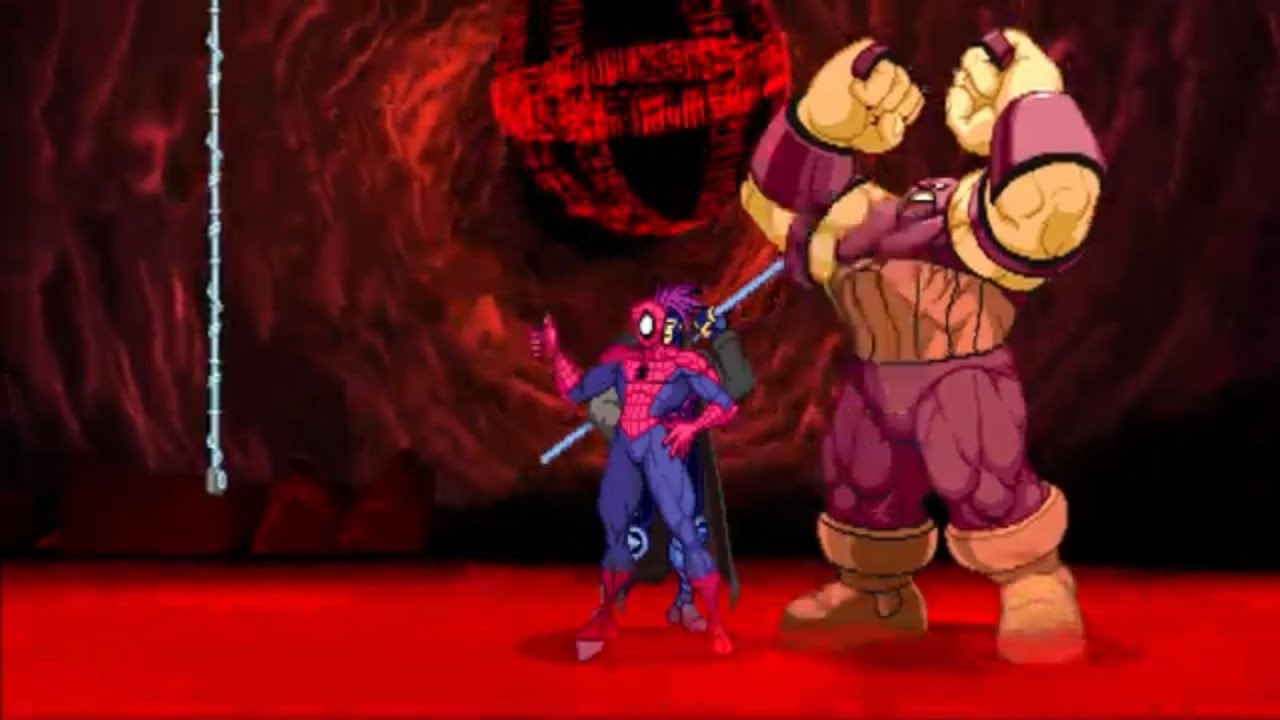 Marvel vs 2 SpiderMan, Gambit, and Juggernaut arcade