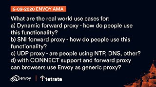 Envoy Proxy: How do people use the dynamic forward proxy, SNI forward proxy, and UDP proxy?