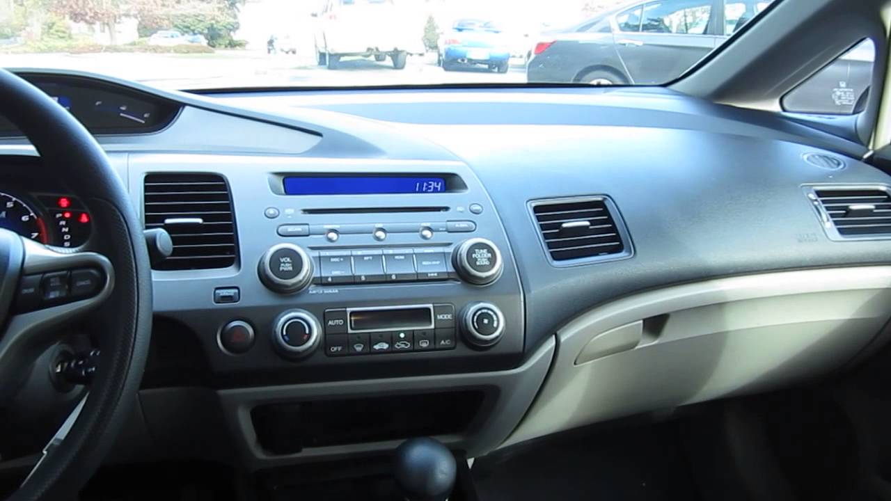 2010 Honda Civic Blue Stock 14025p Interior Youtube