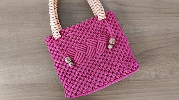 Macrame bag tutorial | macrame bag making | macrame bag design | sangitas craft