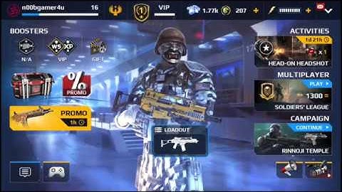 N00bgamer playing modern combat 5 (using bullet force experience in mc5)🤗😜