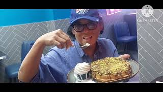 I'm eating waffles and soft ice cream with my daughter @KASPAS DESSERT at Bristol england uk.  screenshot 4
