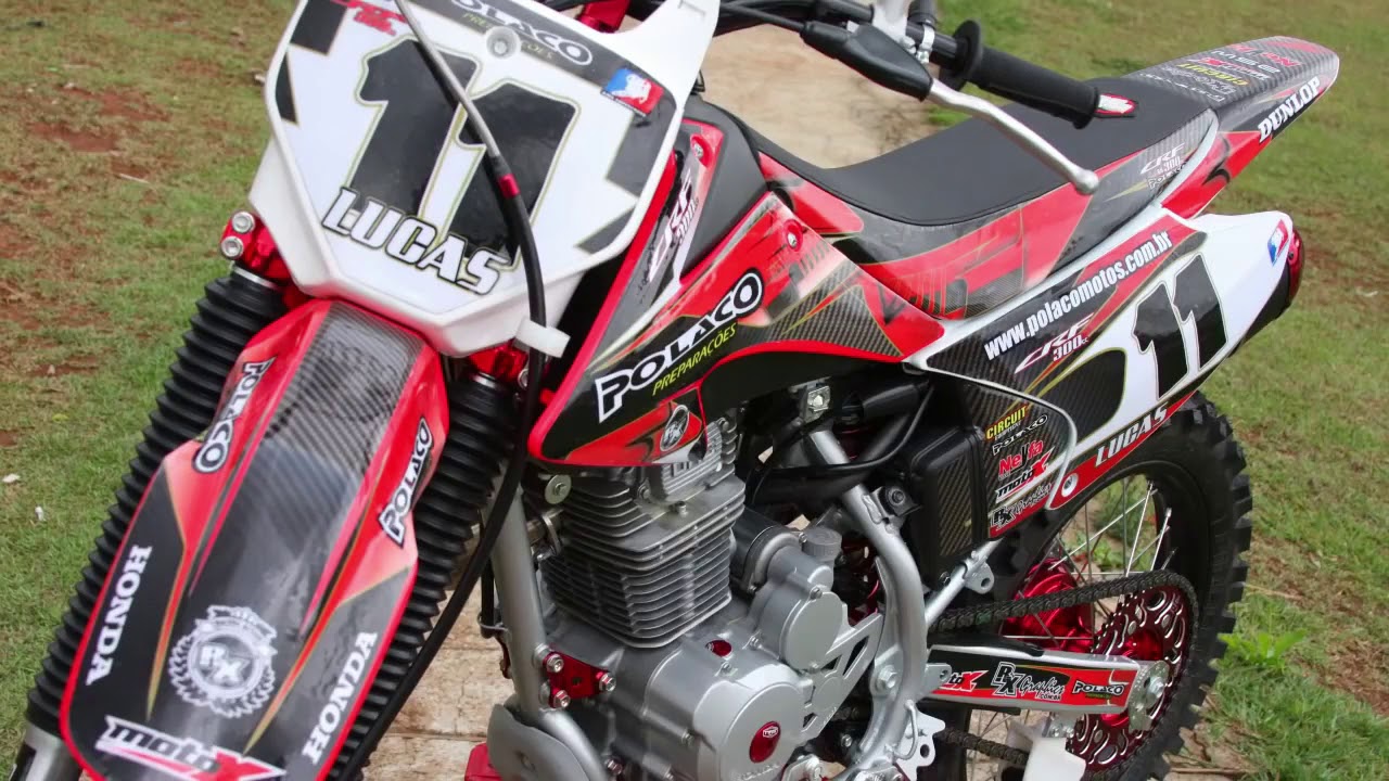 CRF 230 11 MERAH PUTIH HITAM CARBON - YouTube