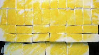 🎉 4K Subscriber Special: Crushing 40 Soft & Crispy Yellow Chalk Blocks | Satisfying ASMR Thank You! screenshot 1