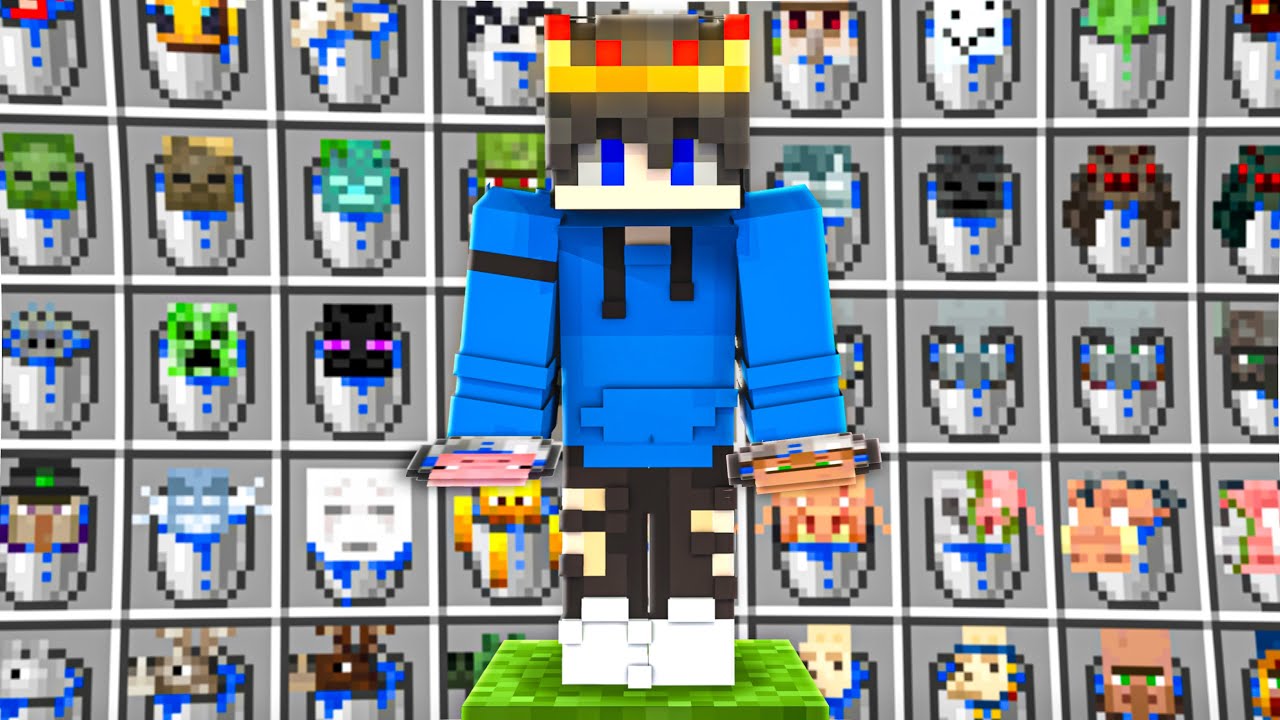 I Trapped Every Mob In Minecraft... Using BUCKETES!!